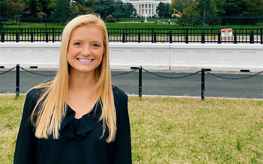 photo of T L T intern Sarah Robie in Washington D.C.
