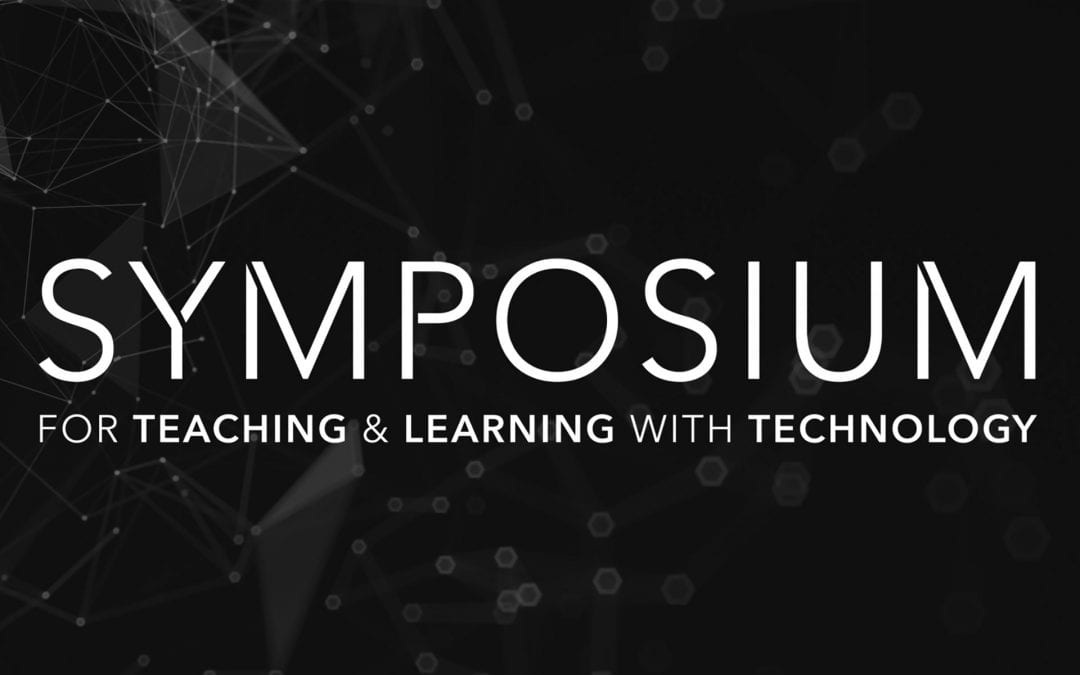 symposium logo featuring white text on a black background