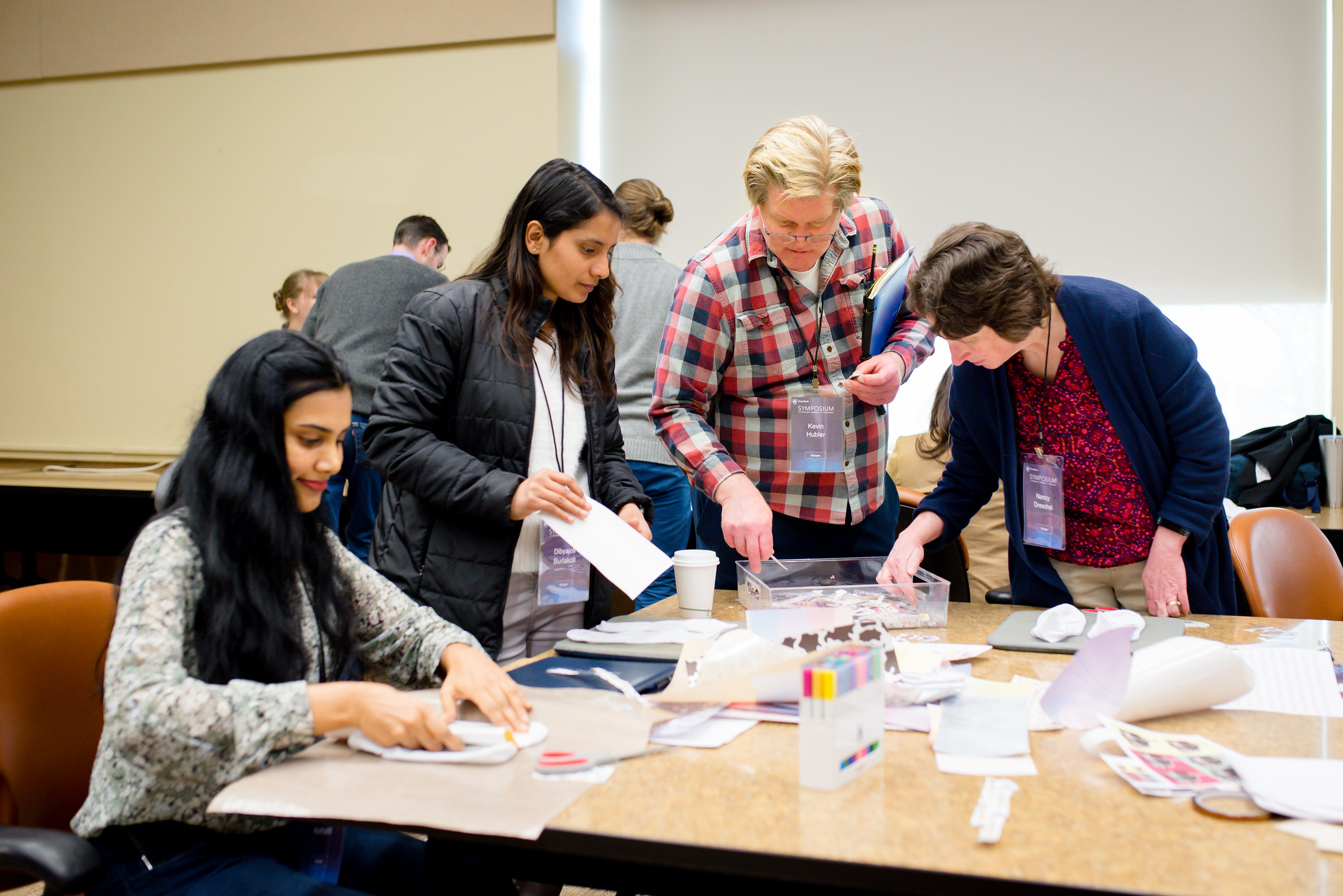 52827068196_2fb069f7b5_k Faculty collaborate on choosing materials for a textile craft project using Maker Commons resources